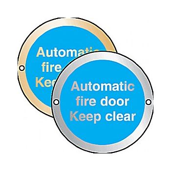 Automatic Fire Door Keep Clear Sign