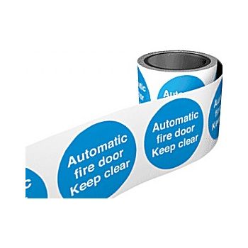 Automatic Fire Door Keep Clear Labels