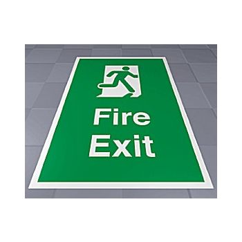Fire Exit Floor Sign | Cheap Fire Exit Floor Sign from our Floor Signs