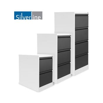 Silverline Two Tone M Line Filing Cabinets Cheap Silverline Two