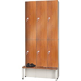 Wooden Door Golf Lockers With Active Coat