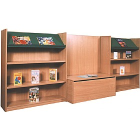 Nexus Library Bench Seat Combination Bookcases