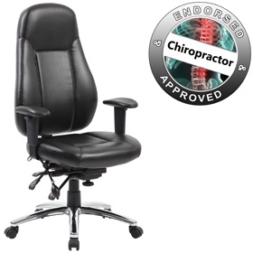 Beta 24 Hour Black Leather Task Chairs