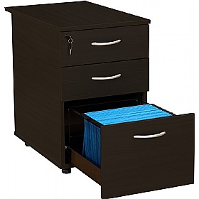 Next Day Eclipse Black Desk High Pedestals