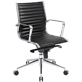 Abbey Medium Back Designer Leather Office Chair