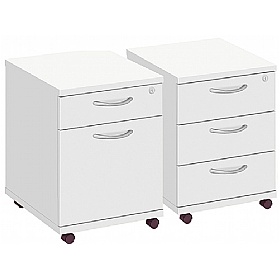 Rolling Rubbermaid White 2 Drawer Pedestal File