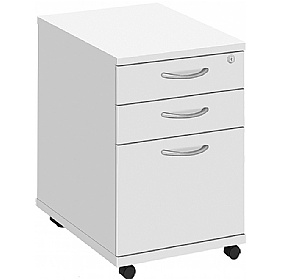 Commerce II White Under Desk High Mobile Pedestal