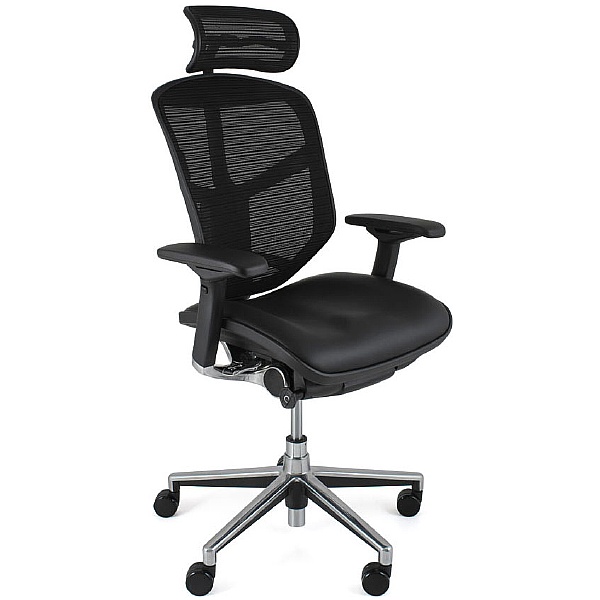 Enjoy Mesh & Leather Office Chairs (With Headrest) Posture / Ergonomic Office Chairs
