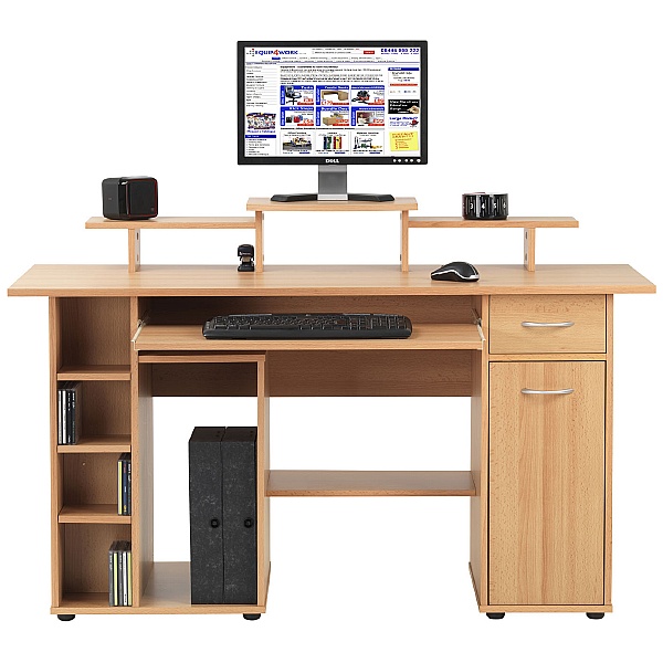 Falco Concrete Grey Computer Desk With Sideboard | Cheap Falco Concrete ...