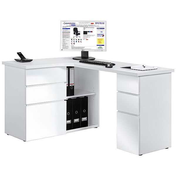 Radcliff Corner Computer Desk White Home Desks Radcliff Corner Computer Desk White