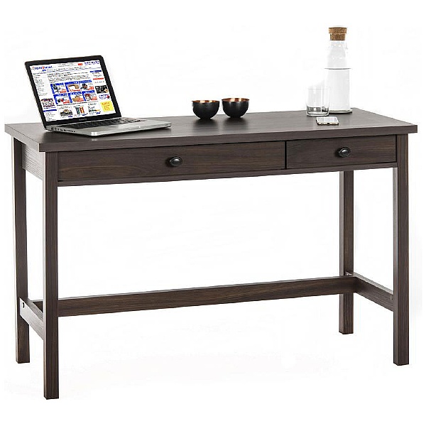 Walnut Console Laptop Computer Desk Home Computer Desks