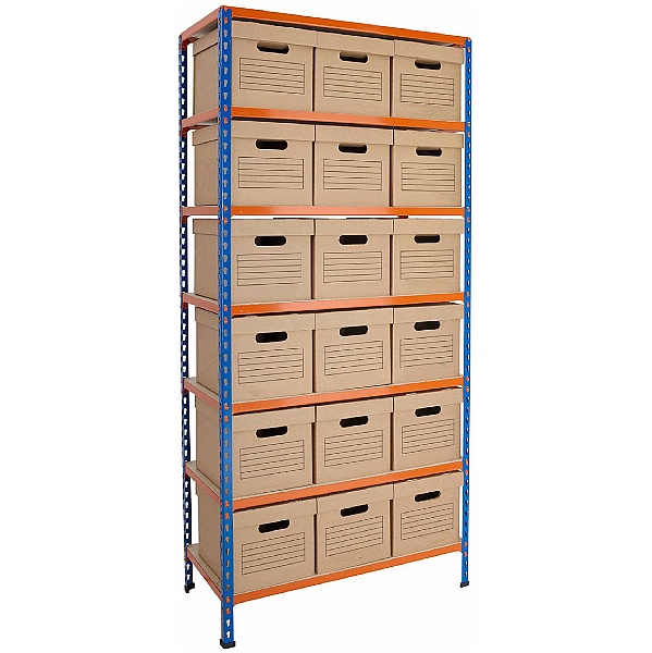 BiG340 Compact Document Storage Shelving With Value Boxes Cheap BiG340 Compact Document