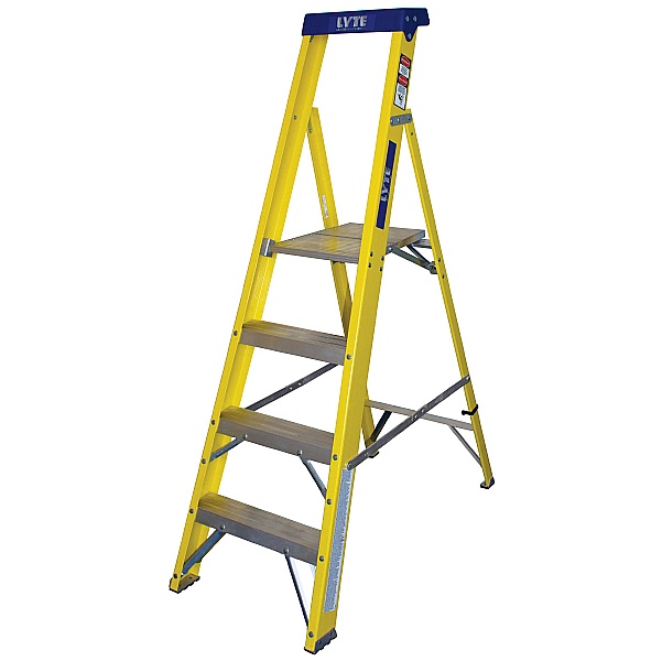 Lyte Heavy Duty Trade Glass Fibre Platform Step Ladders | Glass Fibre ...