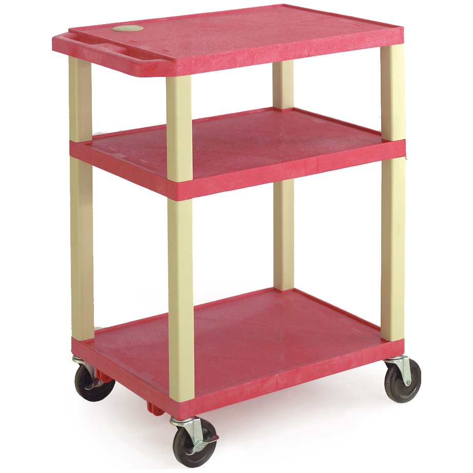 3 Shelf Plastic Trolley | Standard Shelf Trolleys