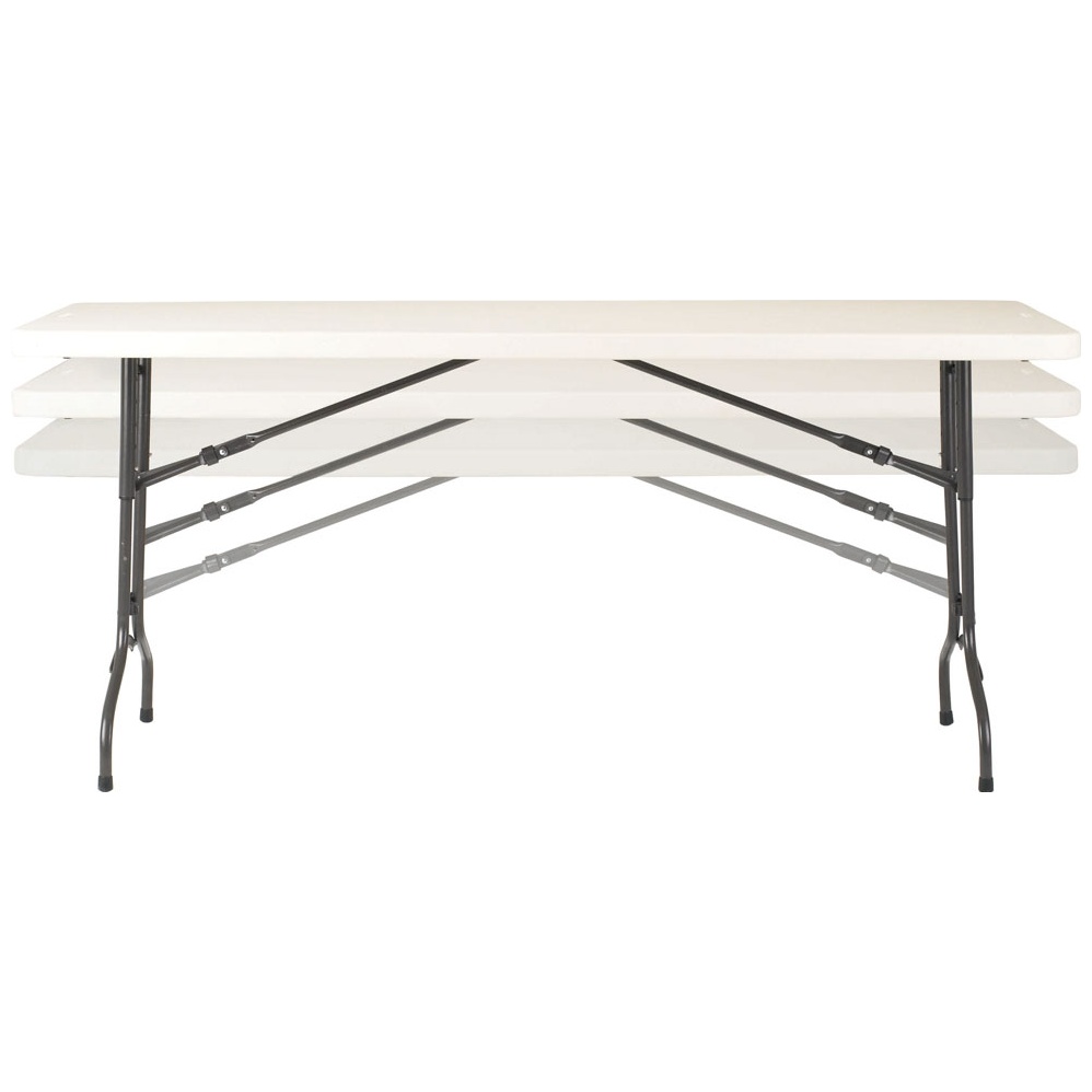 Blow Moulded Height Adjustable Folding Tables Poly Folding Tables