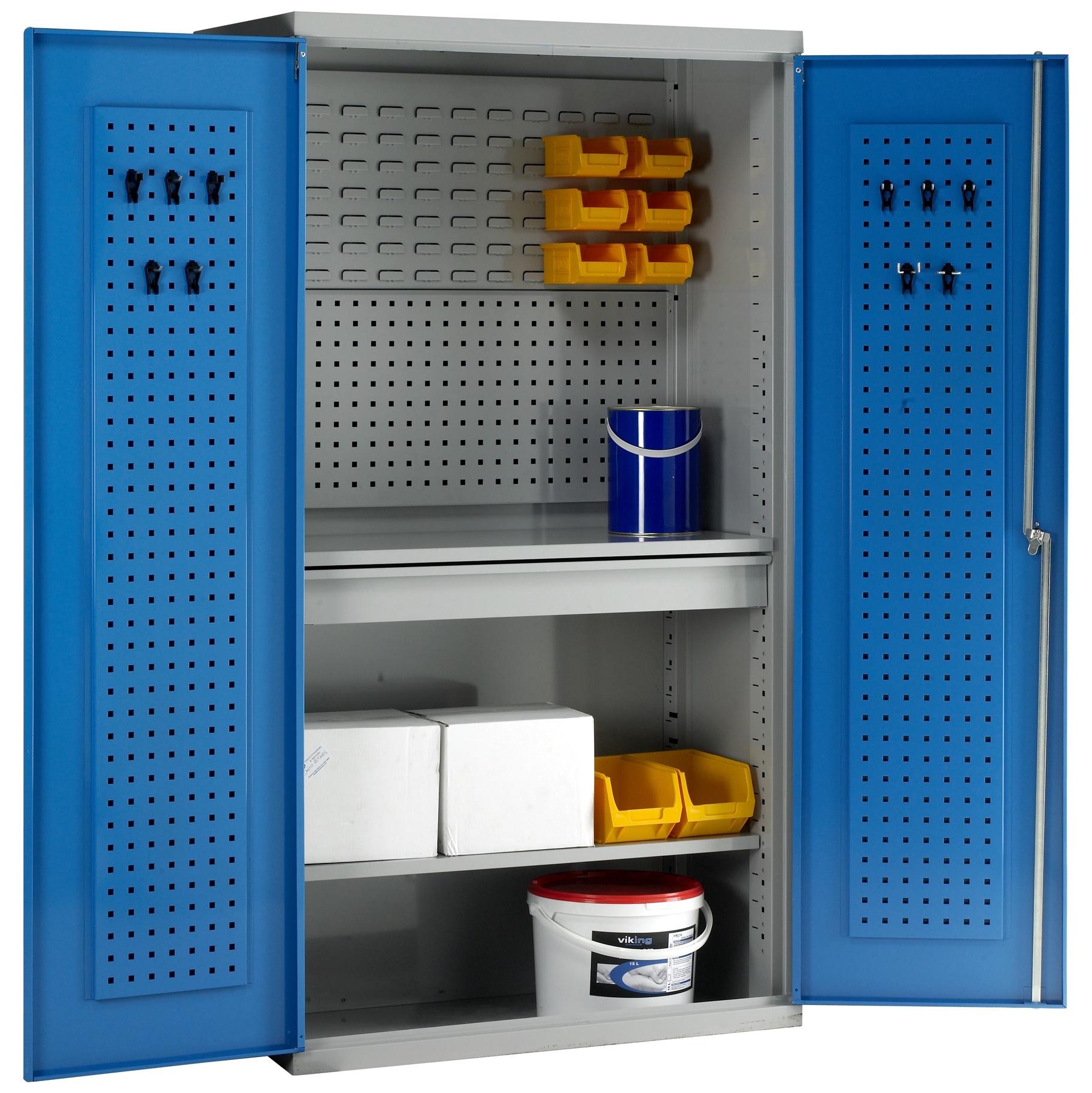 Redditek Complete Tall Cabinet System Perforated Louvre Cupboards