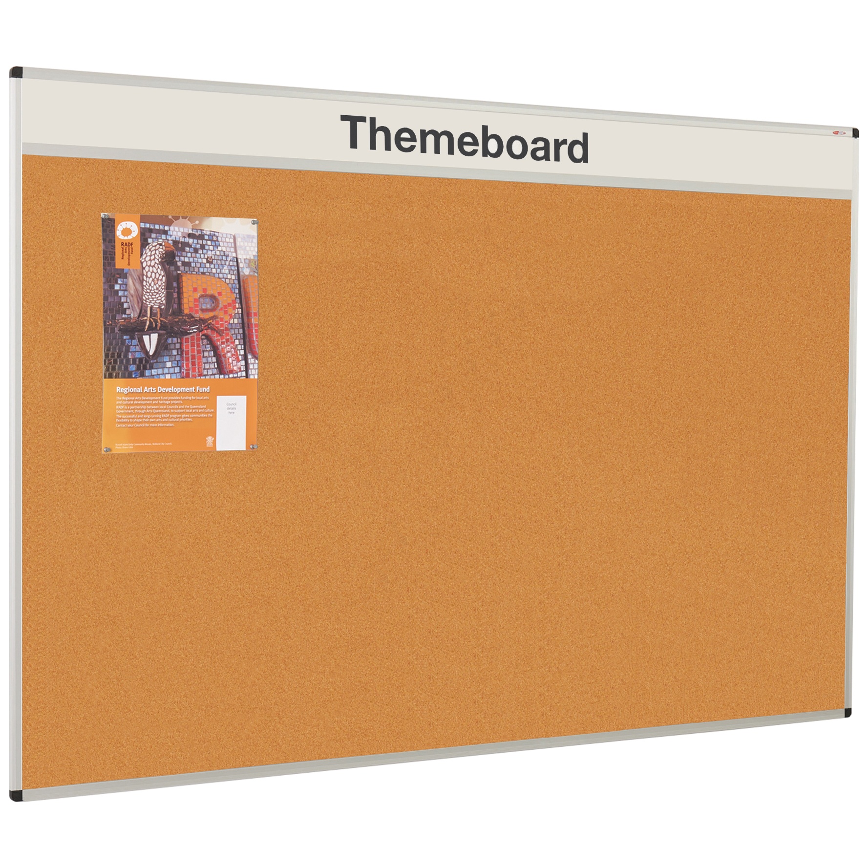 Themeboard Aluminium Framed Cork Noticeboard Noticeboards