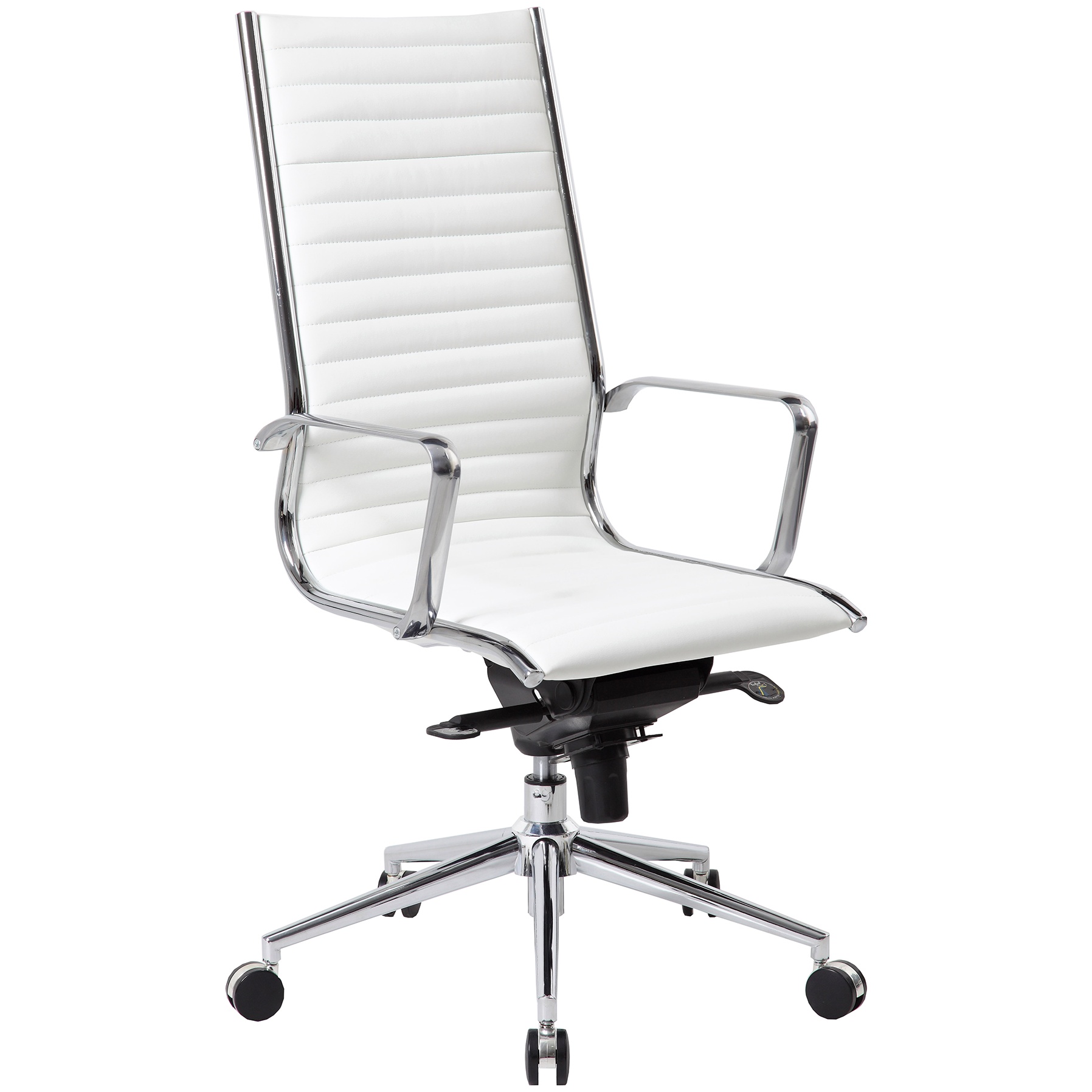 Abbey High Back White Leather Office Chair | Executive Office Chairs