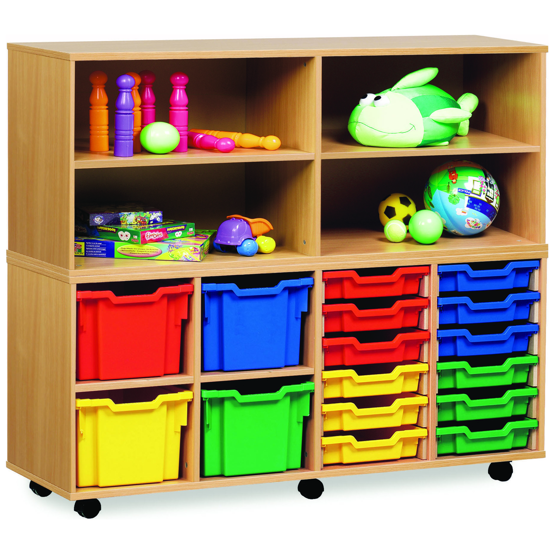 Open Storage Unit With 4 Compartments Educational & Classroom Storage