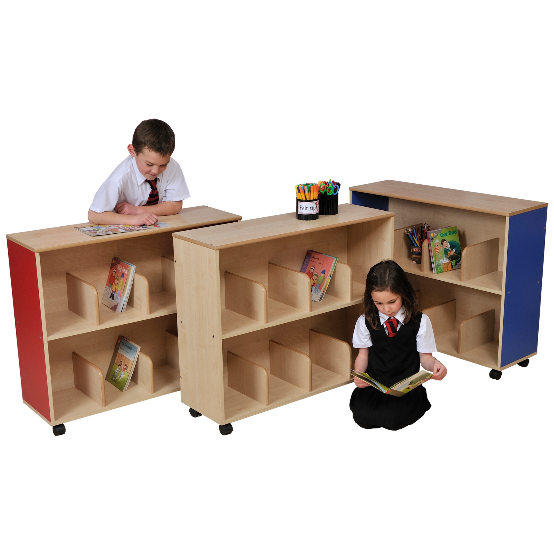 Small Children's Bookcase Blue Bookcases & Literature Sorters