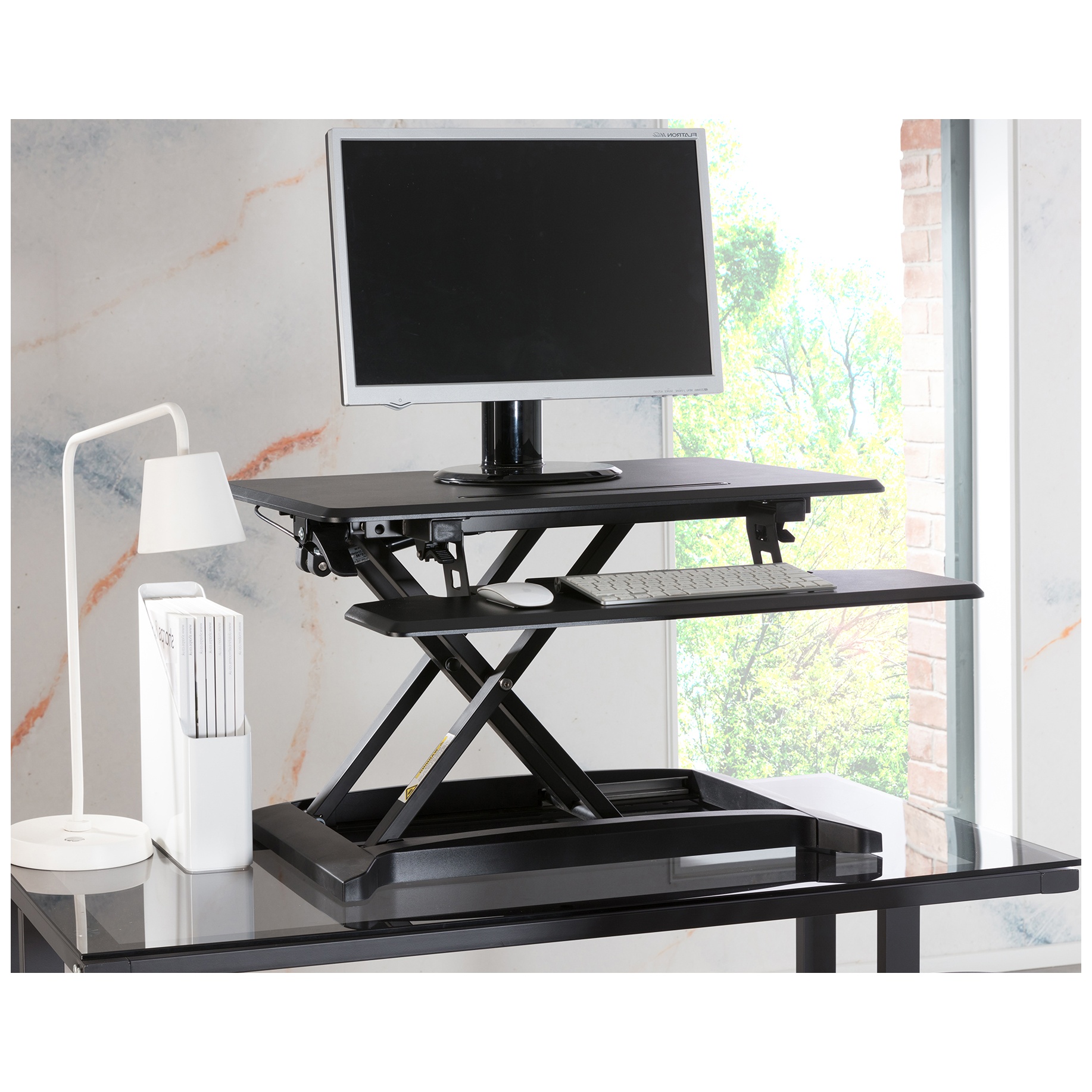 Height Adjustable Desktop Riser Sit Stand Adapters For Desk Tops