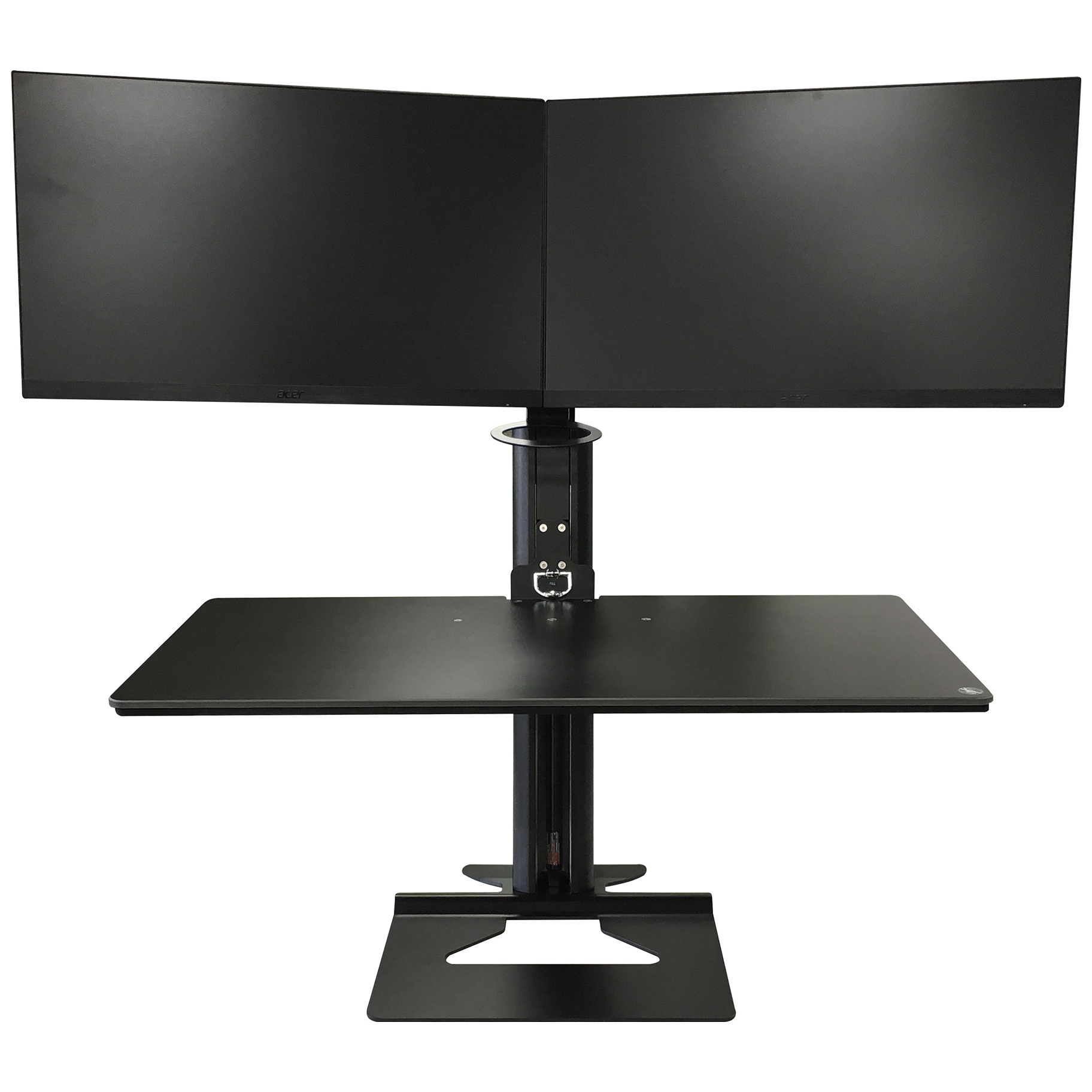 I Stand Desktop Sit Stand Workstation With Dual Monitor Support
