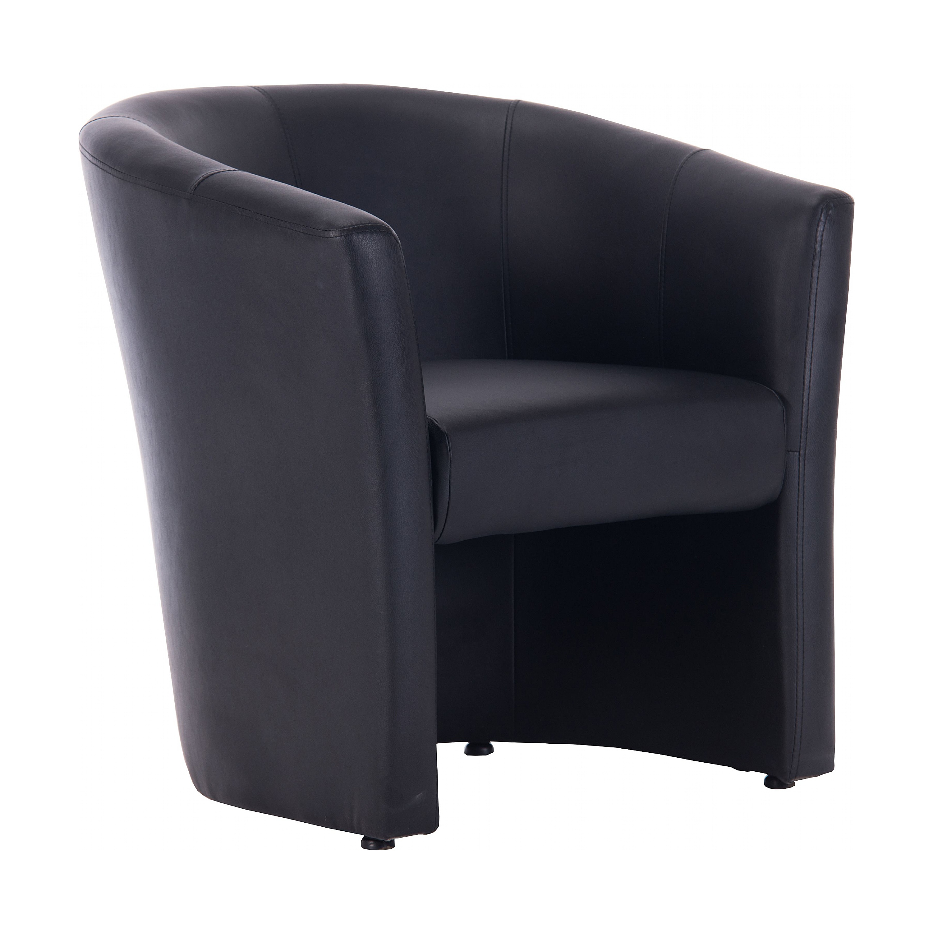 Boss black bonded leather reception chair