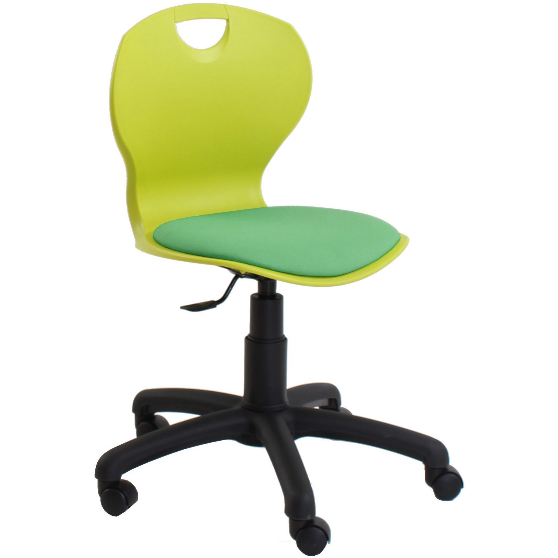 Evo Polypropylene Swivel Chair With Upholstered Seat Classroom Swivel Chairs