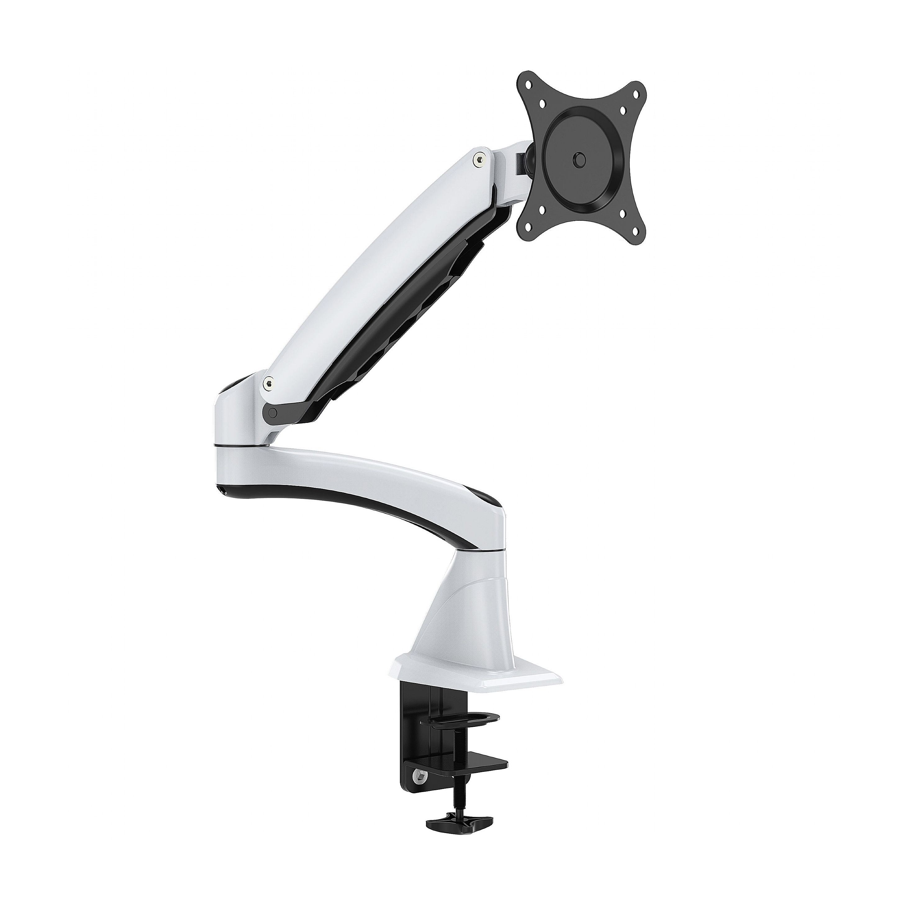 NEXT DAY Karbon S1 White Single Monitor Arm Monitor Arms