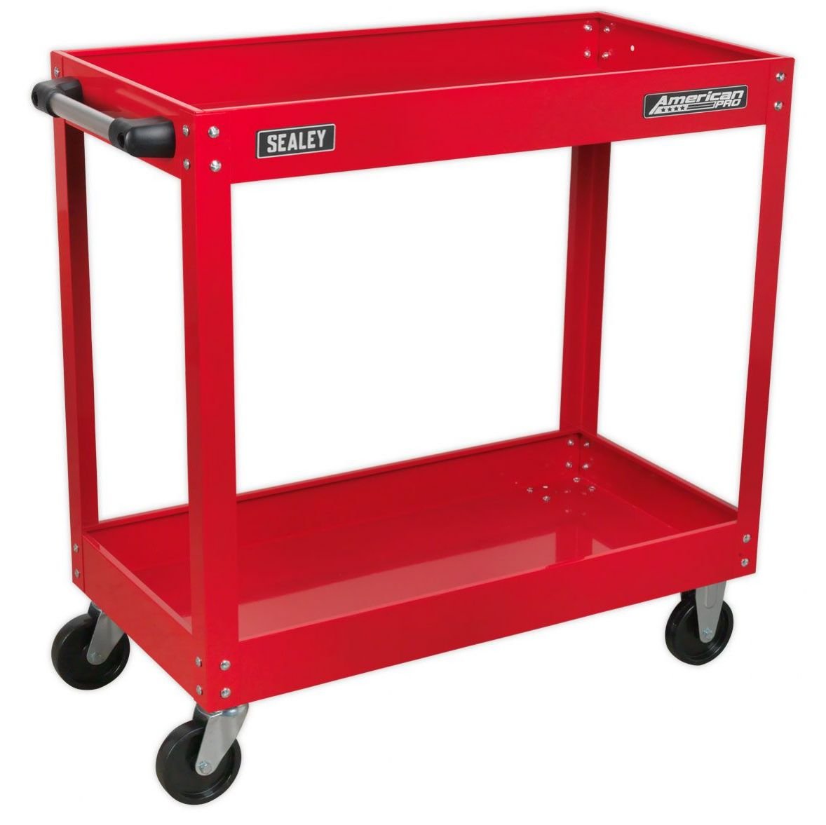 Sealey Heavy Duty Workshop Trolley - 2 Level - Red | Workshop Trolleys