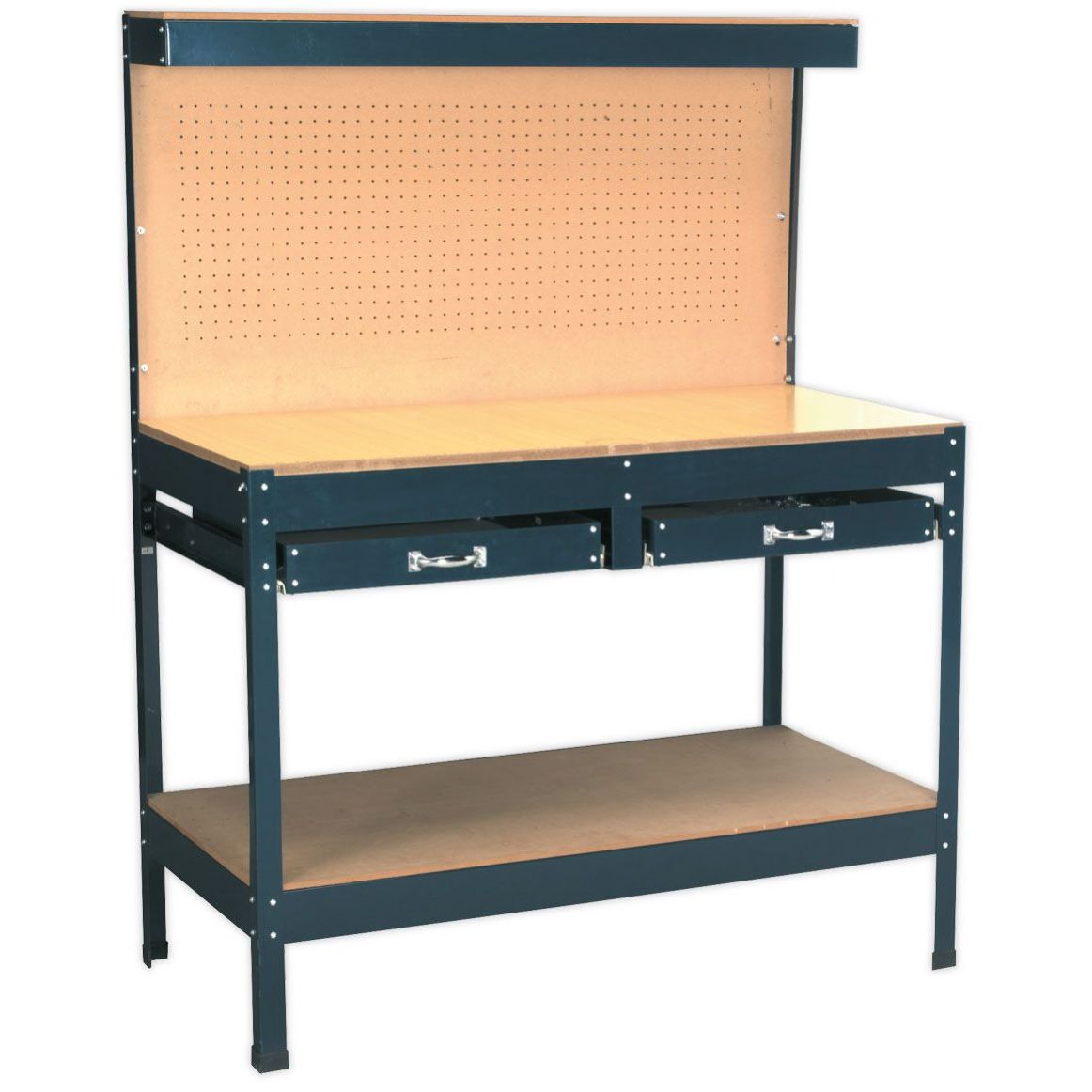 Sealey 1.2m Workbench with 2 Drawers and Pegboard | Budget Workbenches