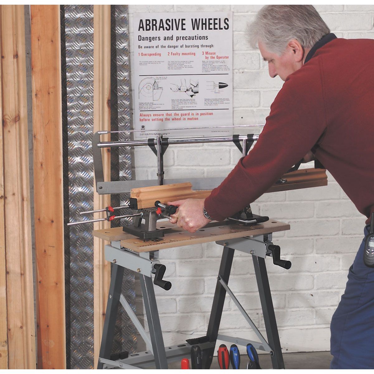 Sealey Folding Workbench With 235mm Capacity Folding & Portable