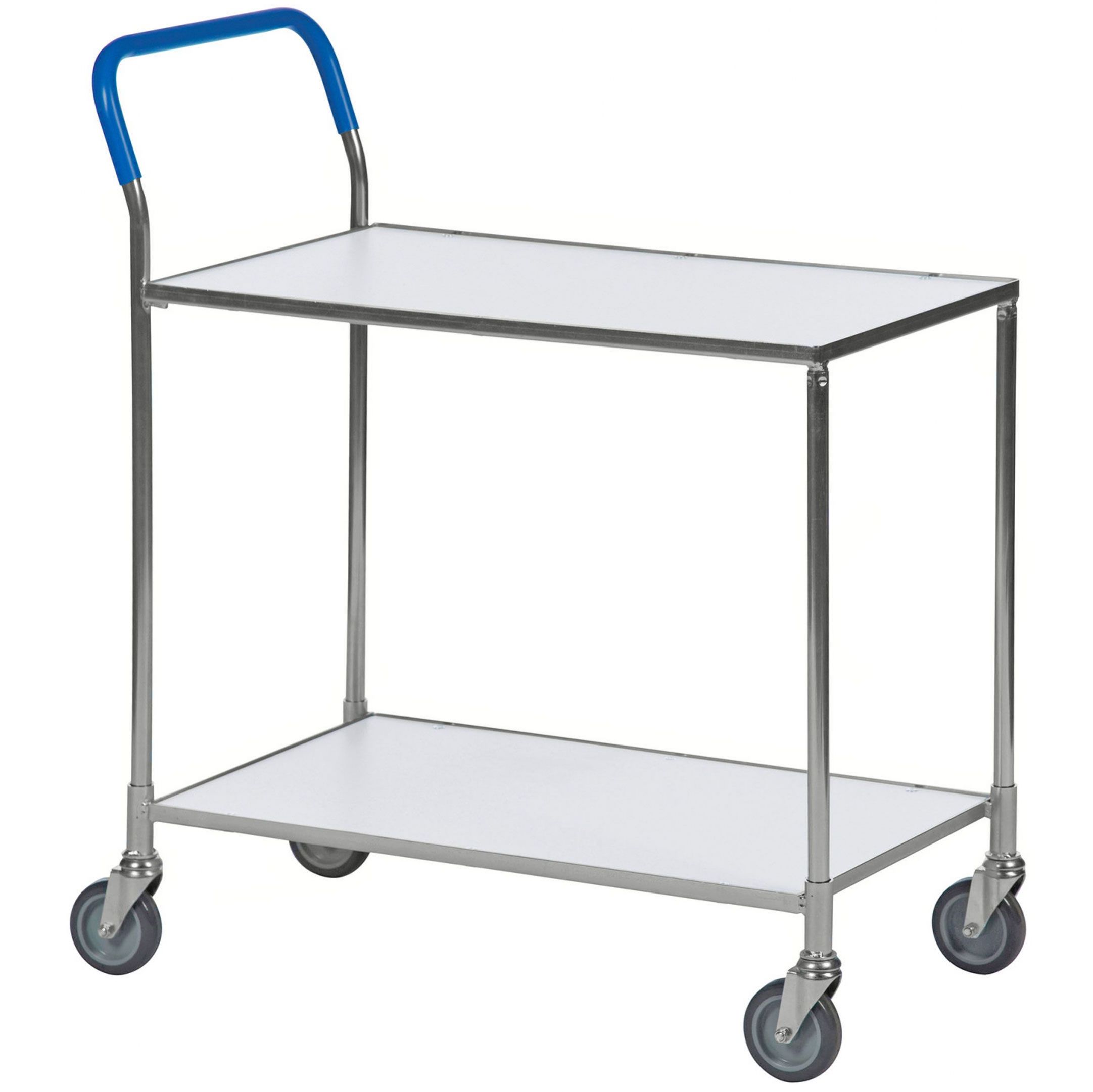 Konga Zinc Plated Shelf Trolley with Two Shelves Standard Shelf Trolleys