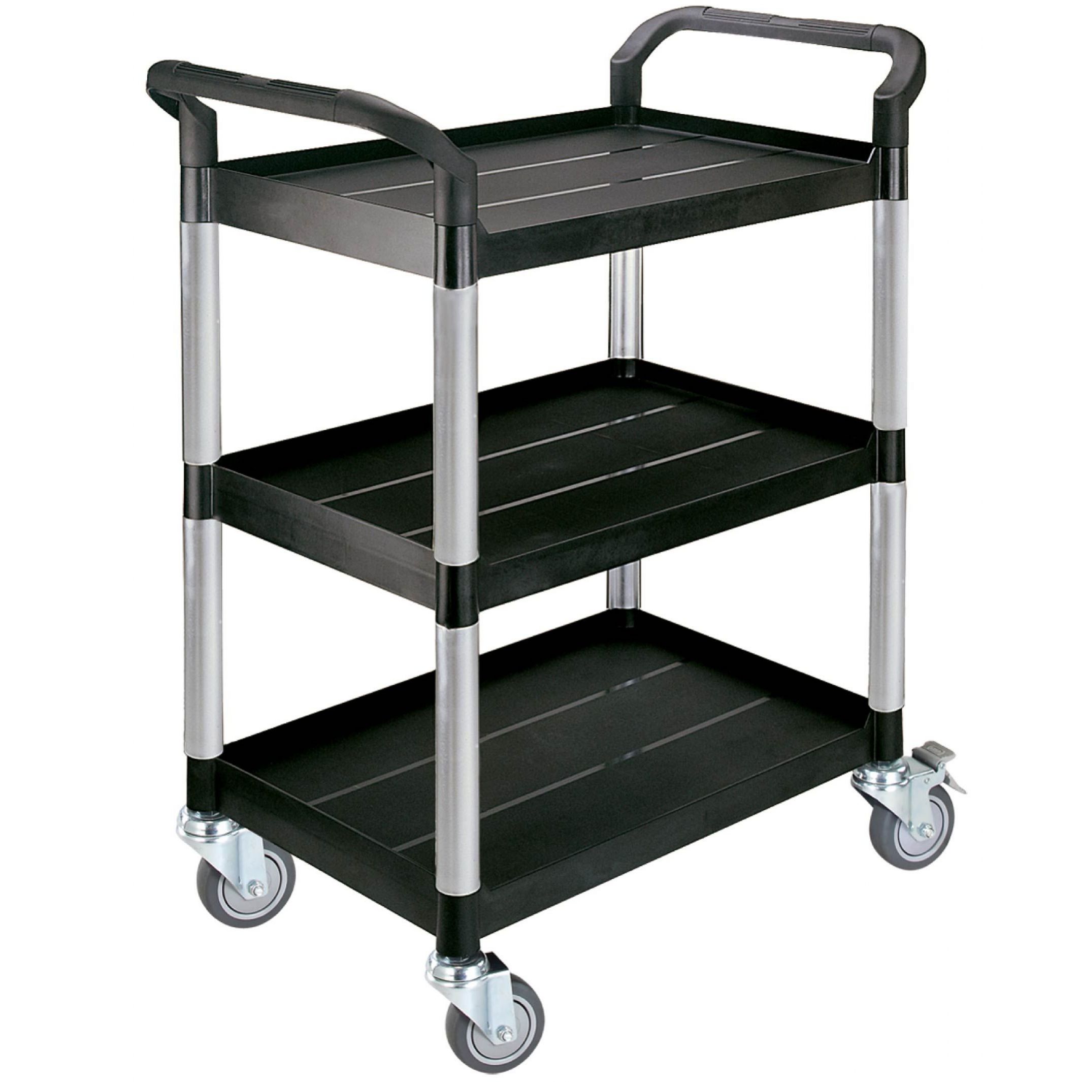 Newpo Heavy Duty 3 Tier Service Trolley | Standard Shelf Trolleys