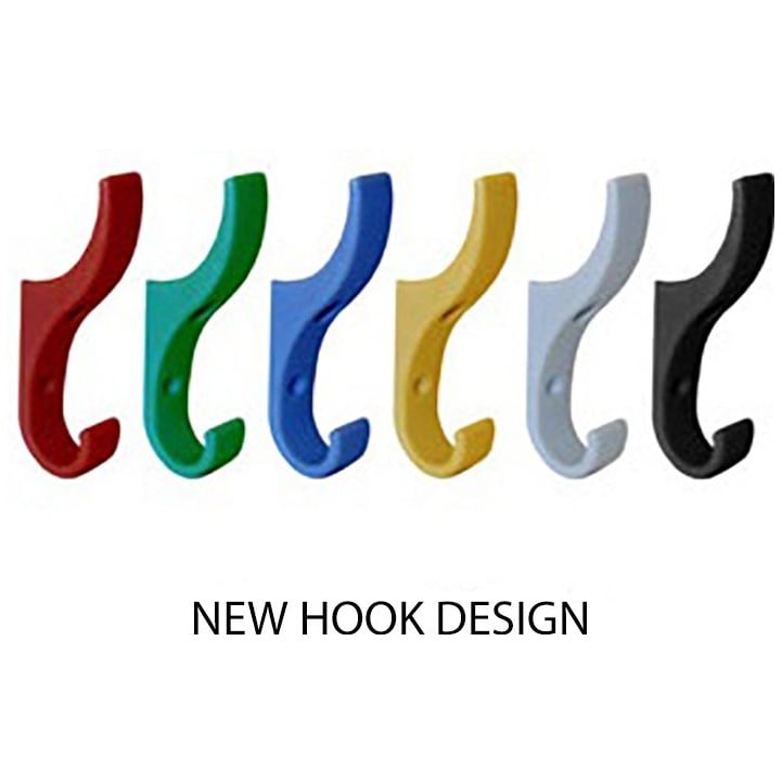 Single Colour Classroom Coat Hook Rails | Cloakroom Storage & Hooks