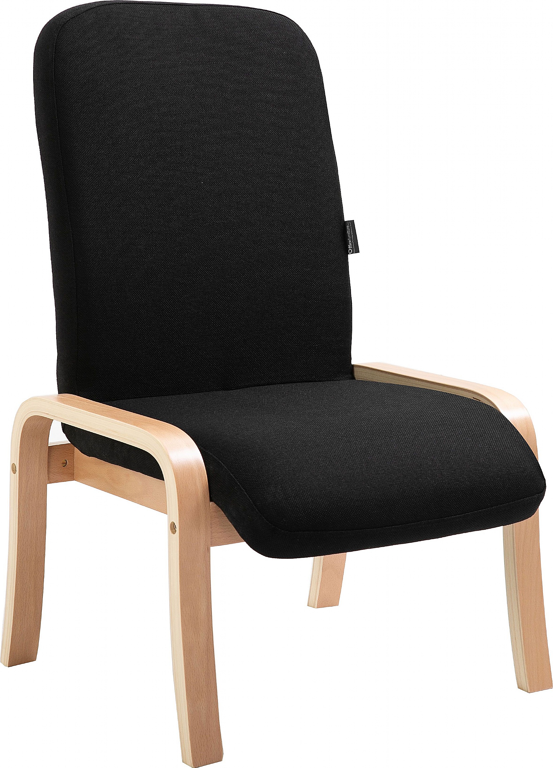 Oxford Wooden Frame Fabric Reception Chair Without Arms Reception Seating