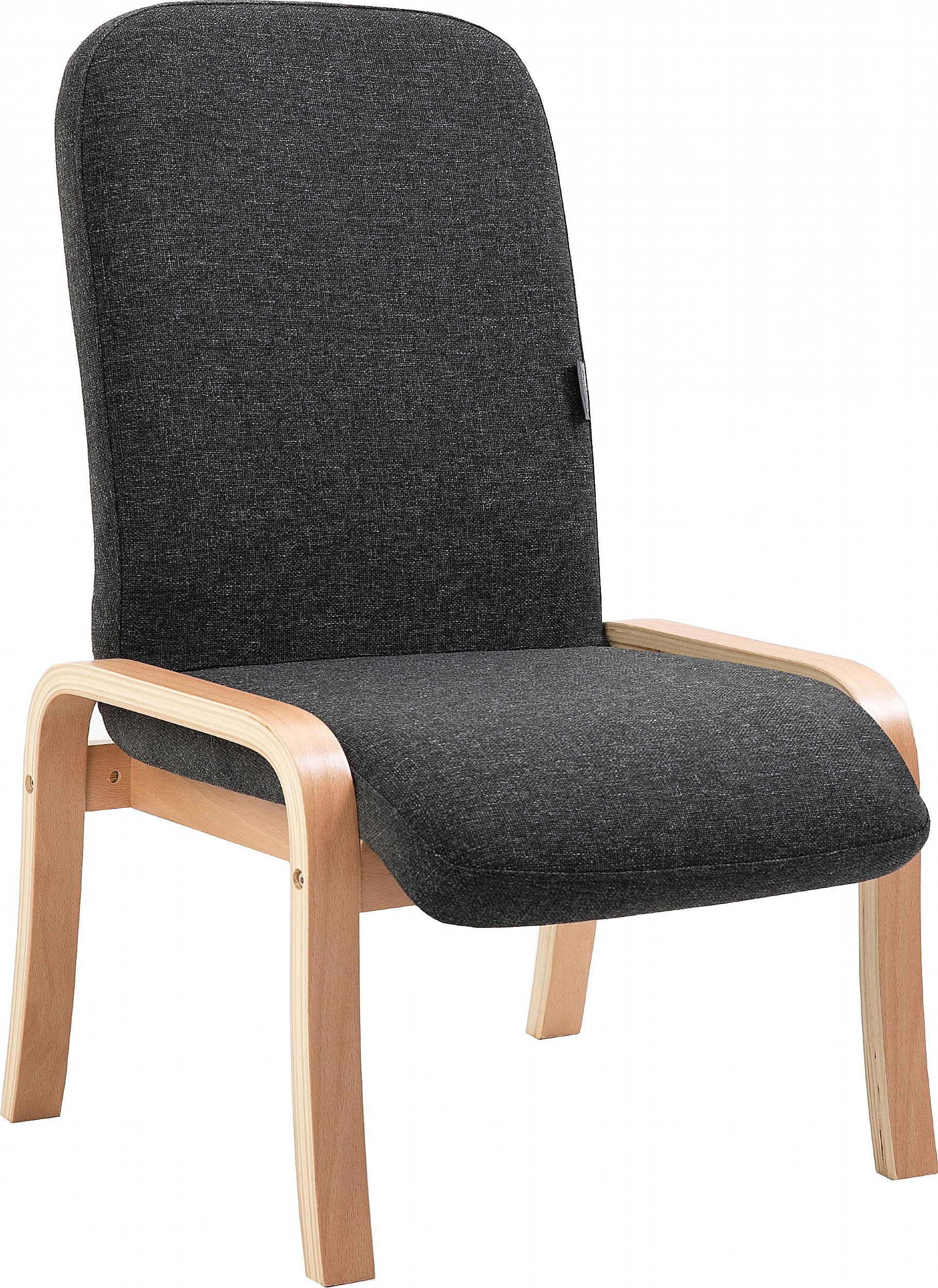 Oxford Wooden Frame Fabric Reception Chair Without Arms Reception Seating
