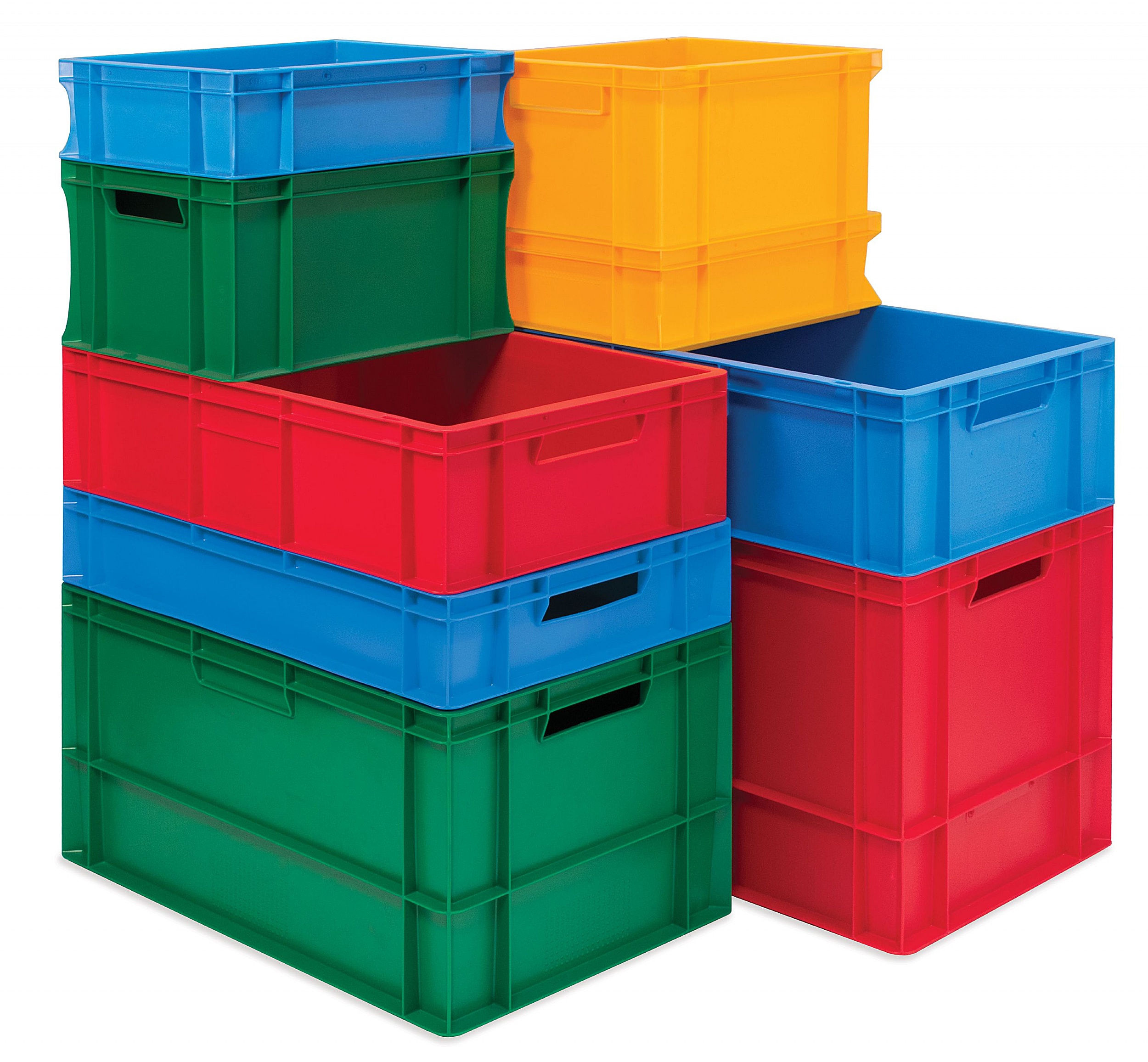 Coloured Euro Stacking Containers 40L Packs 400W X 600D X 220H Euro   071554 