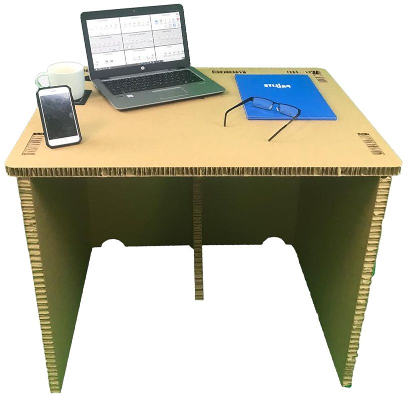 Pop Up Cardboard Home Office Desk Rectangular Office Desks