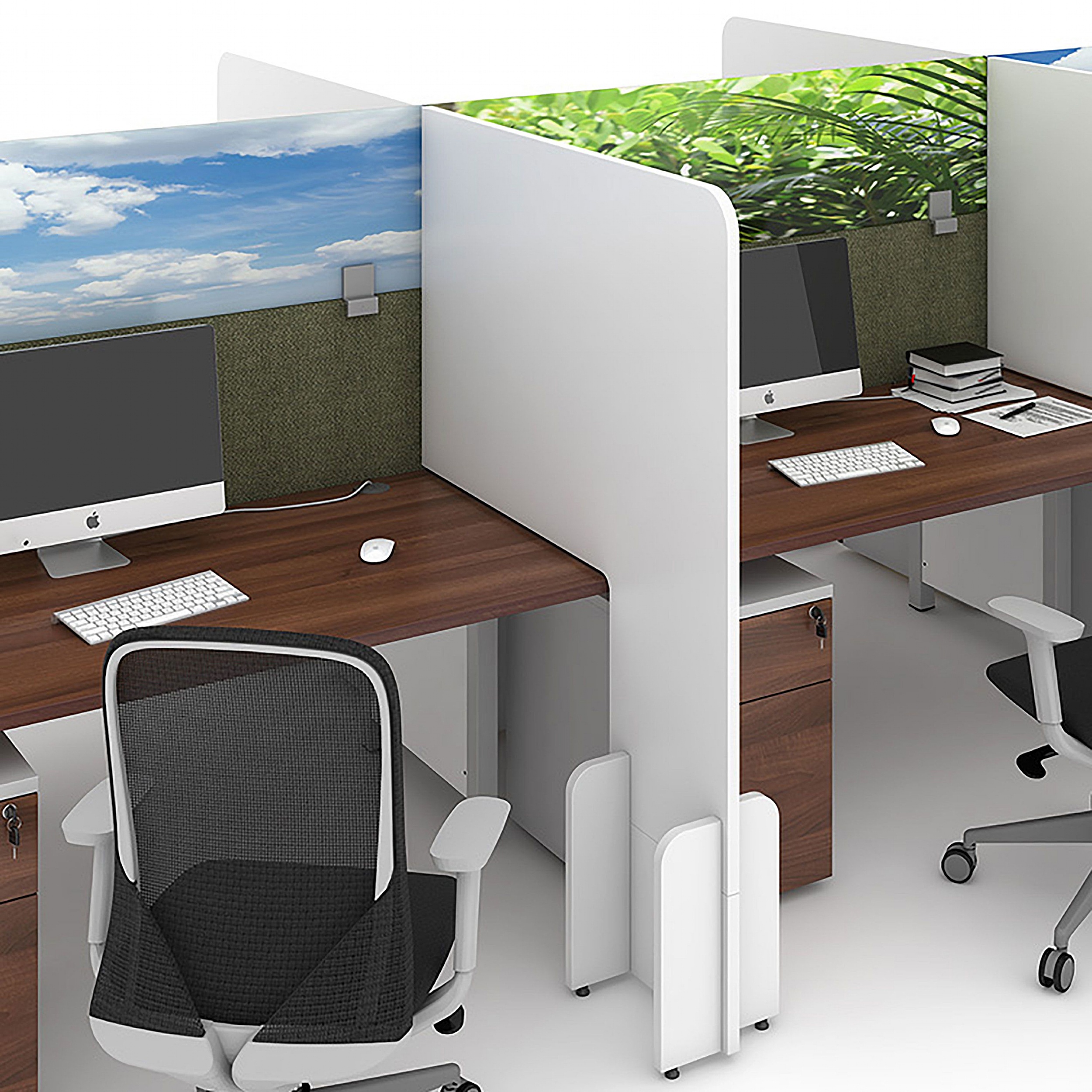 Armor MFC Floor Standing Desk Divider Desktop Screens