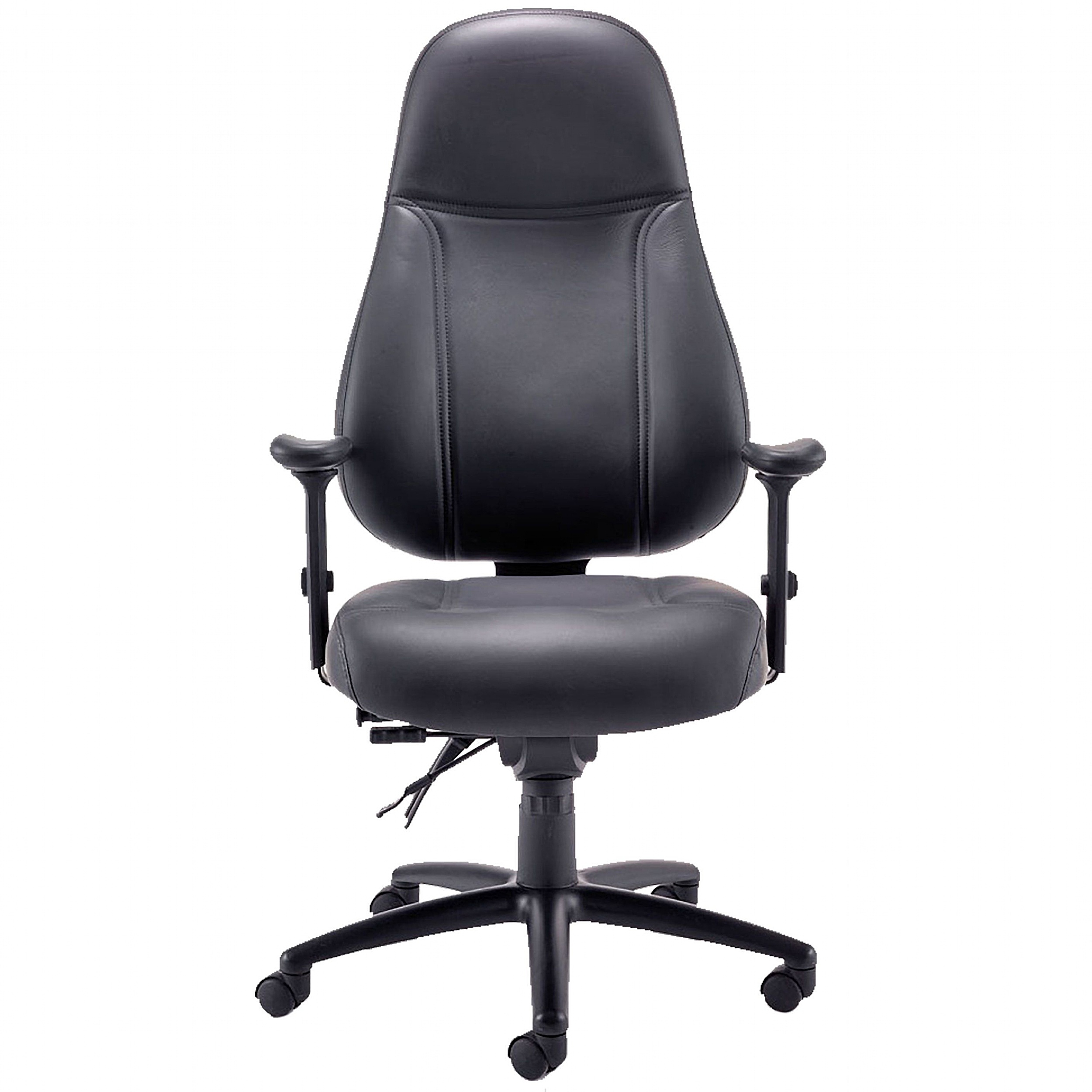 Cheetah II 24 Hour Leather Faced Operator Chair 24 Hour Office Chairs